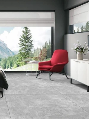 Matte tiles ITAKA CEMENT GREY, 60x120 cm, TS
