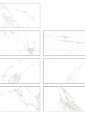 Matte tiles MANDALAY WHITE, 60x120 cm, AM