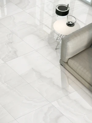 Glossy tiles VERONA ONYX SILVER, 60x120 cm, LE