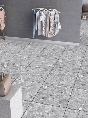 Matte tiles (lappato) TERAZZO BIANCO, 60x60 cm, DG