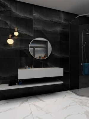 Glancētas flīzes ONYX BLACK, 60x120 cm, DE