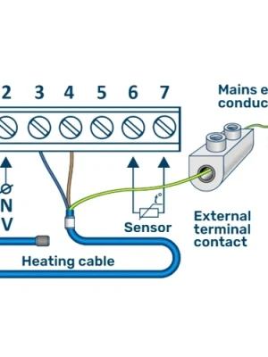 Programmējams temperatūras regulators ar Wi-Fi tālvadības piekļuvi SN-10, 16A, 3,6 kW