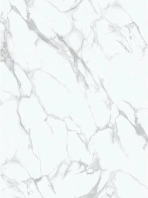 Premium klases SPC ūdensizturīgs matēts sienas panelis WHITE MARBLE IMPERIAL, 2800 × 1200 × 4 mm