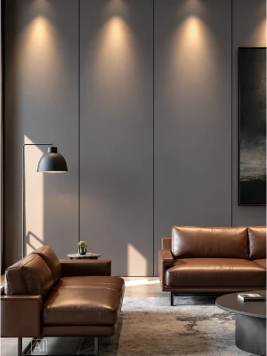 Premium klases bambusa WPC sienas panelis Anthracite Matte Mono, 2800 × 1200 × 8 mm