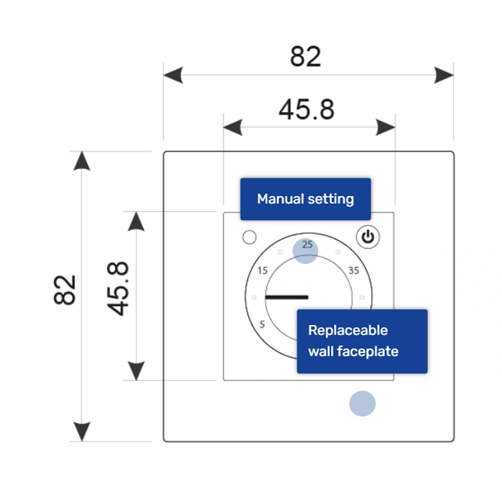 Elektroniskais termoregulators MST-9, 3600W, 16A, IP20