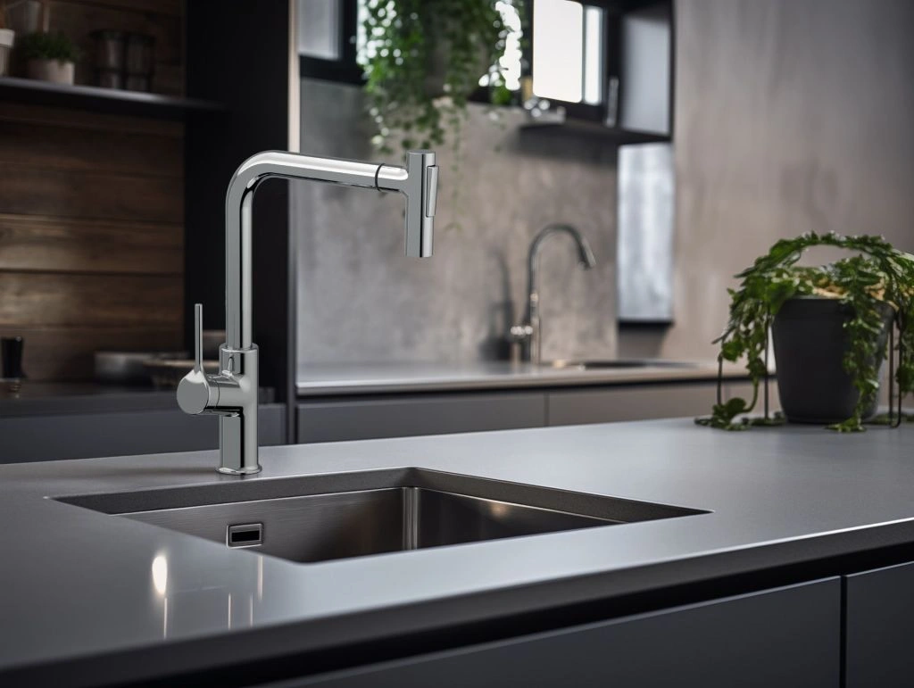 Kitchen faucet with pull-out 2-mode shower, FARSALA