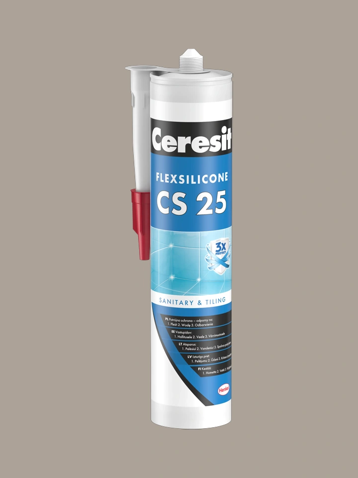 Sanitārais silikons CS25, 280 ml, 12 CEMENTGREY