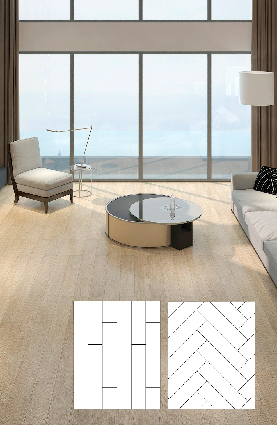 Kvarca vinila flīzes SAVANNA BEIGE, LVT, līmējāmā sistēma