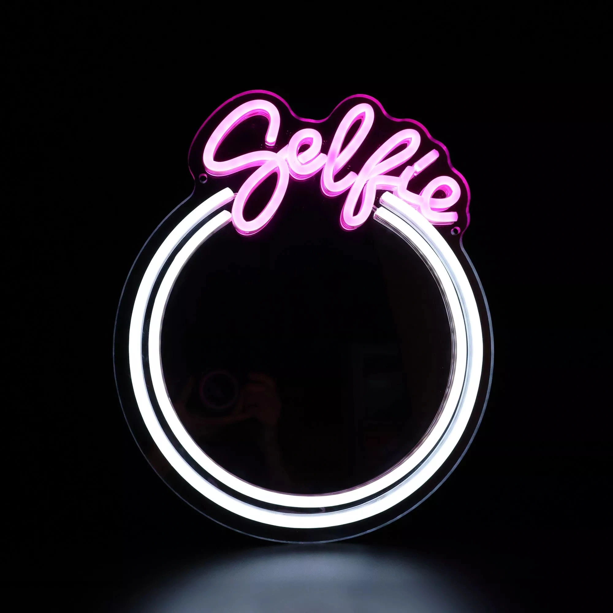 LED Spogulis SELFIE ar rozā neona apgaismojumu, 3.44W, IP20