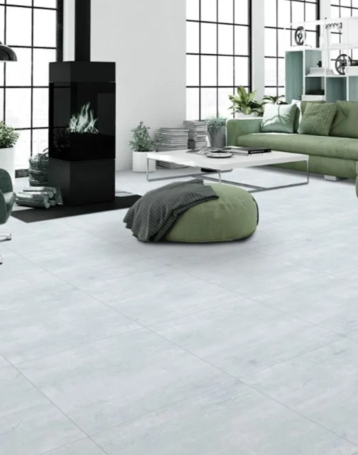 Matētas flīzes CRETE GREY SATIN, 60x60 cm, TS