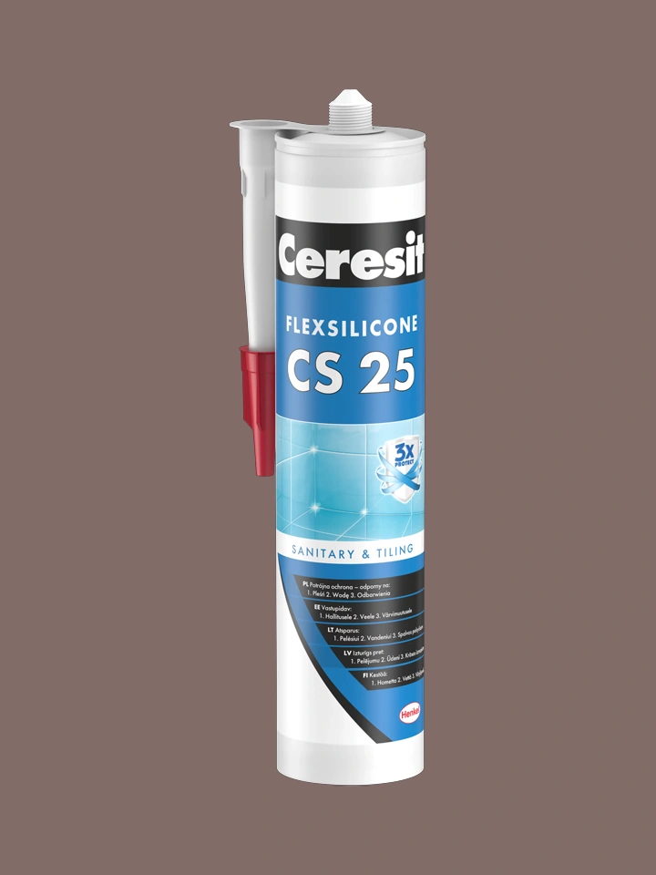 Sanitārais silikons CS25, 280 ml, 59 BROWN
