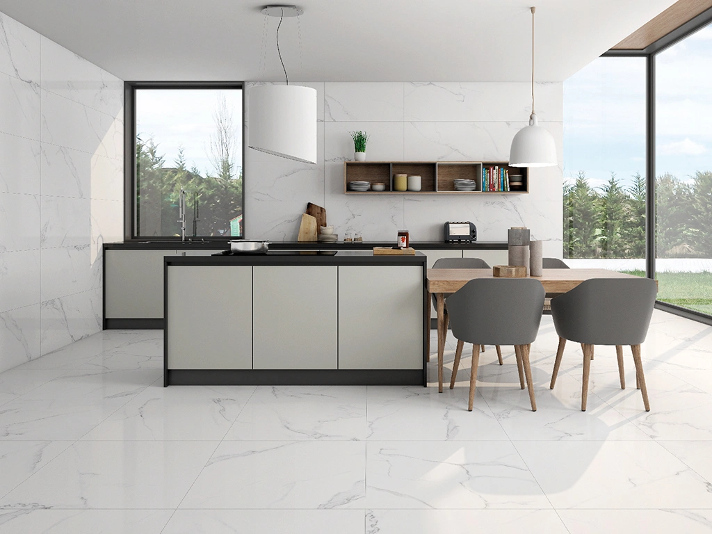 Glossy tiles PRIS.CALACATTA BLANCO, 60x60 cm, US