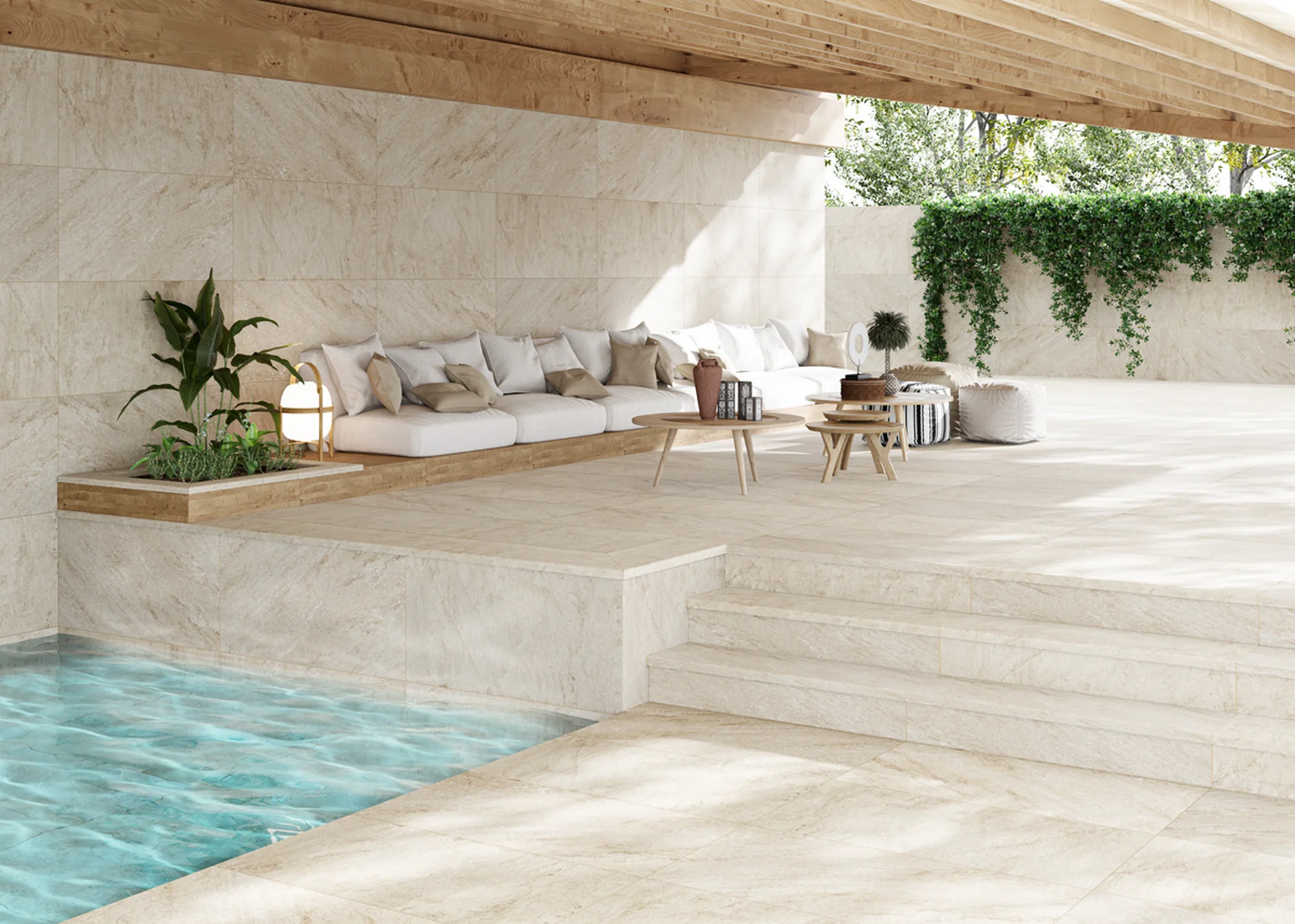 Плитка для лестницы BEIGE STONE, 120 x 31.7 cm, GR
