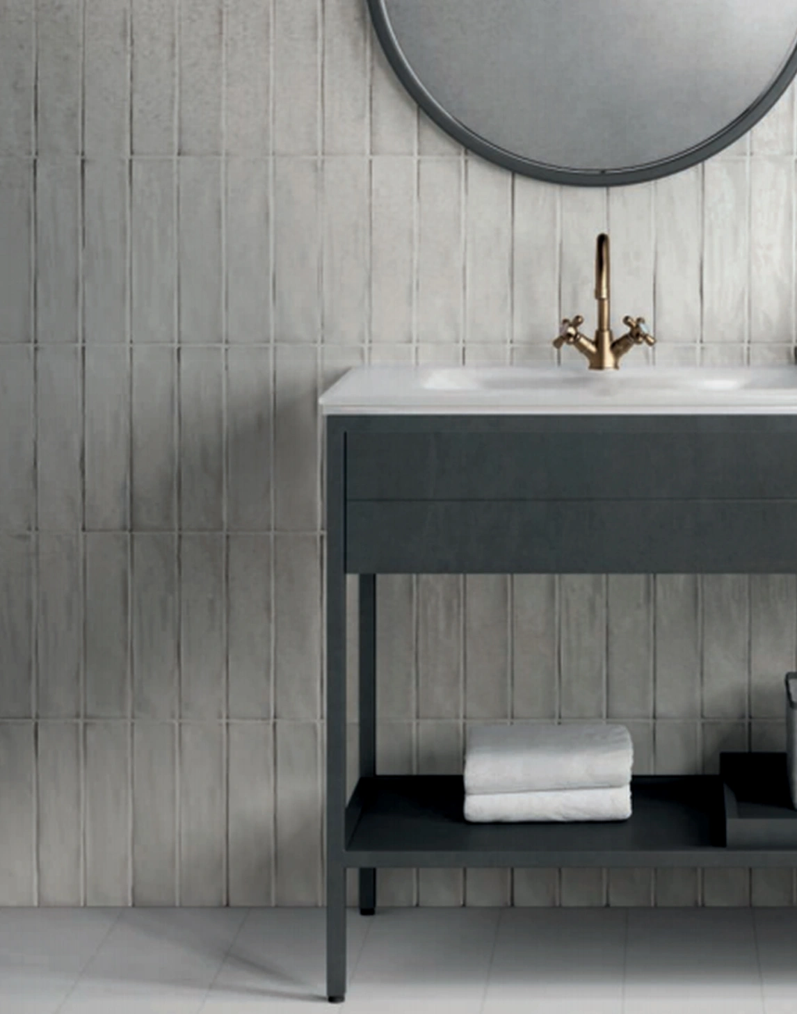 Glossy wall metro tiles HARLEQUIN GRIGIO, 7x28 cm, EC