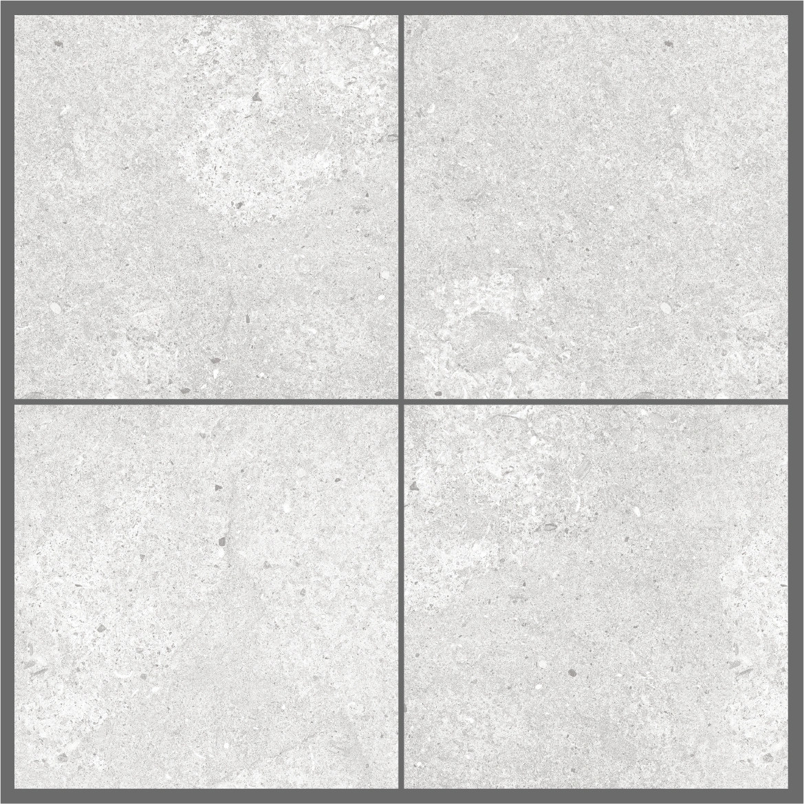Matte tiles CEMENTO BIANCO, 60x60 cm, SH