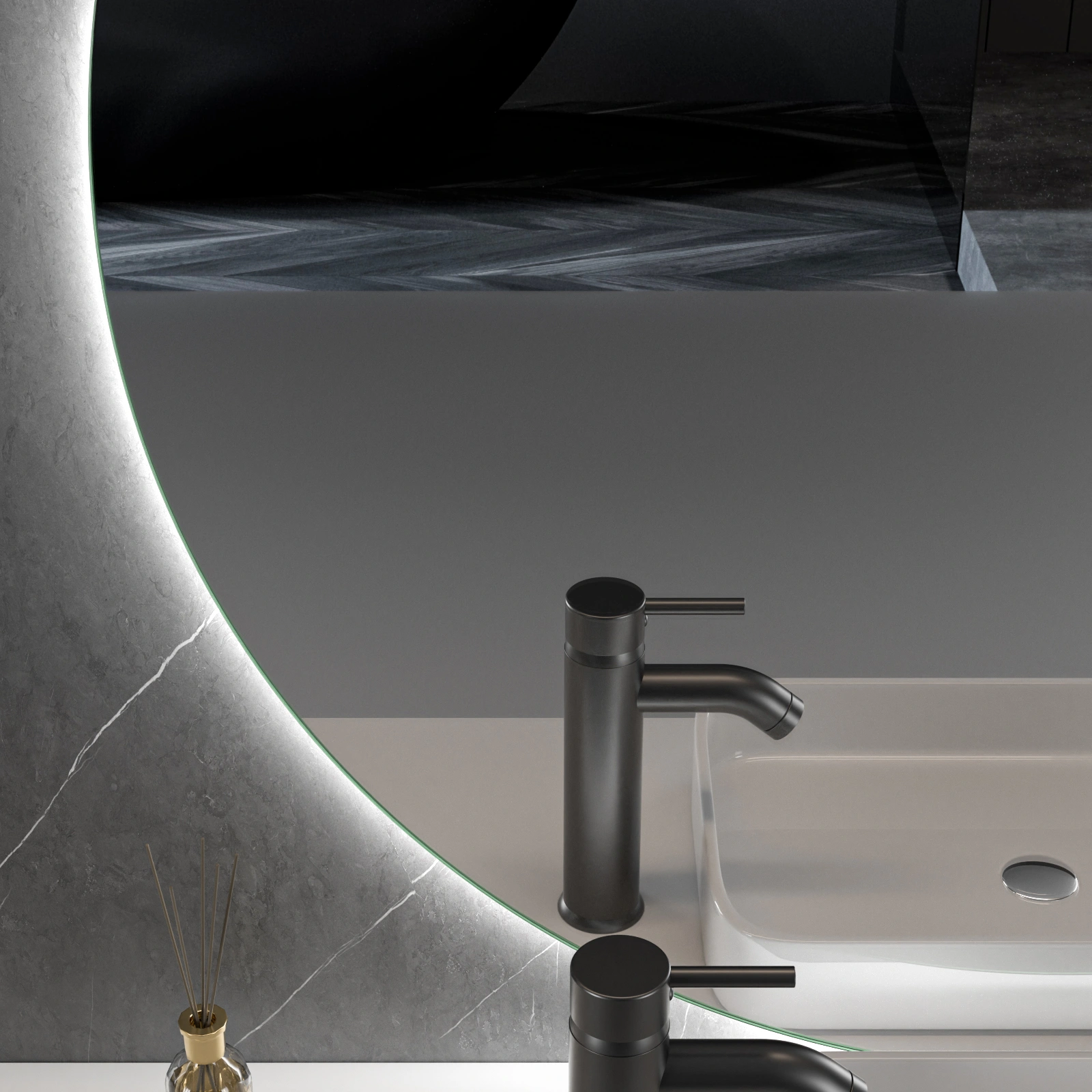 LED spogulis ar apsildes funkciju PORTO Large, 100 x 120 cm, 2700-6500K, 38W, 4296Lm, IP44