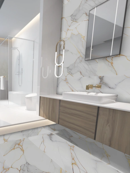 Matte tiles GOLDEN MARBLE CARVING, 60x120 cm, VE