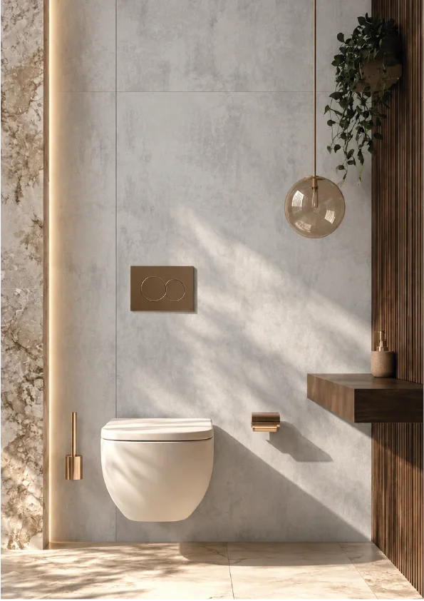 Premium klases SPC ūdensizturīgs matēts sienas panelis CEMENTO GRIGIO, 2800 × 1200 × 4 mm