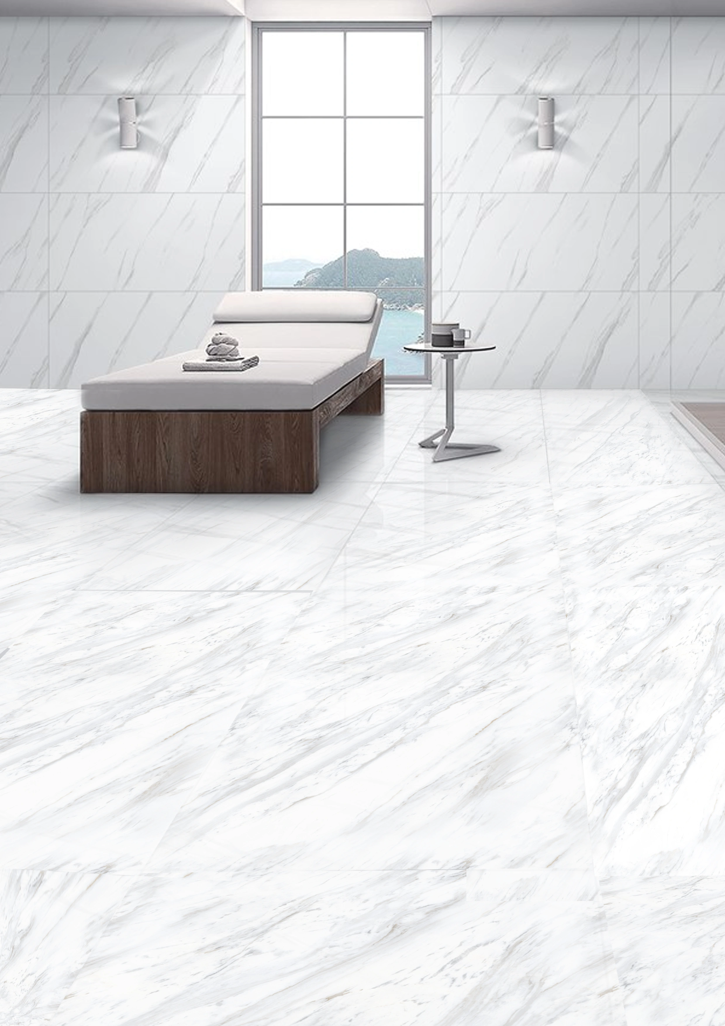 Матовая (sugar) плитка CARRARA SUGAR WHITE, 60x120 cm, SH