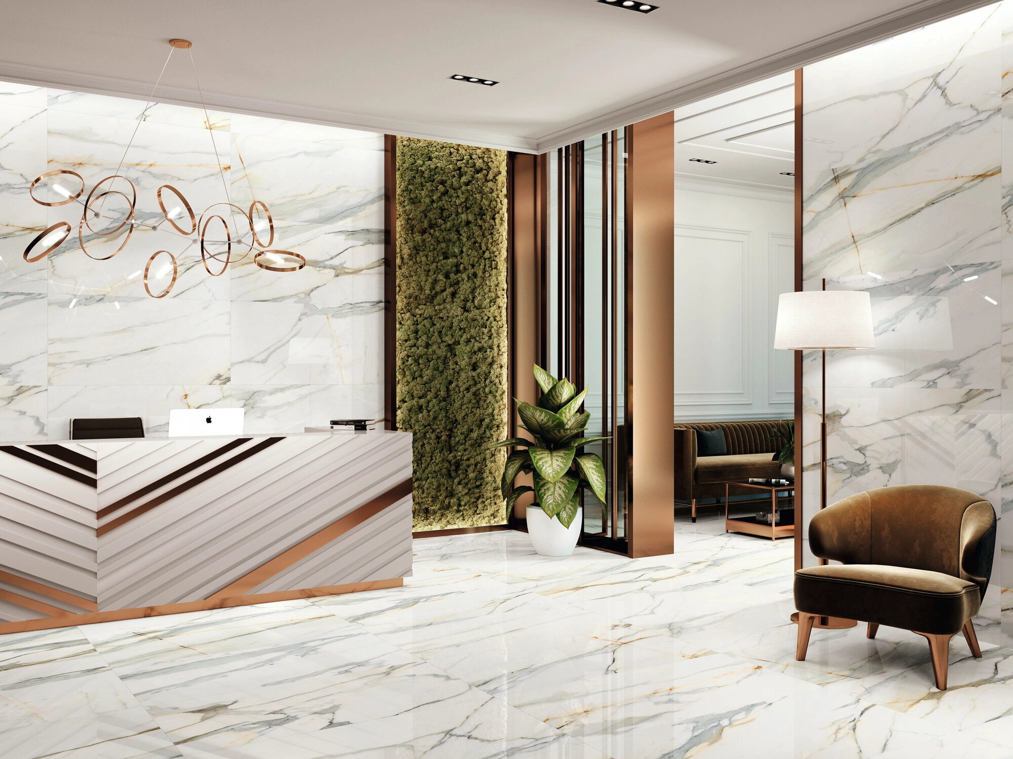 Matte tiles CALACATTA BORGHINI RECT, 60x60 cm, APE