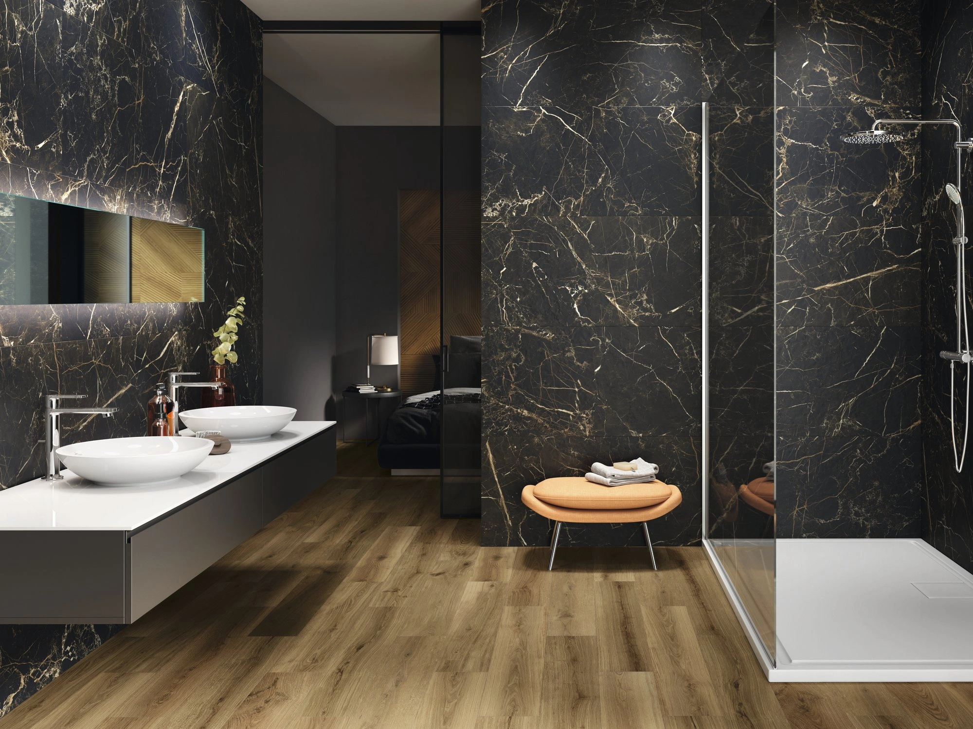 Matte tiles NIGHT LUX RECT, 60x120 cm, APE