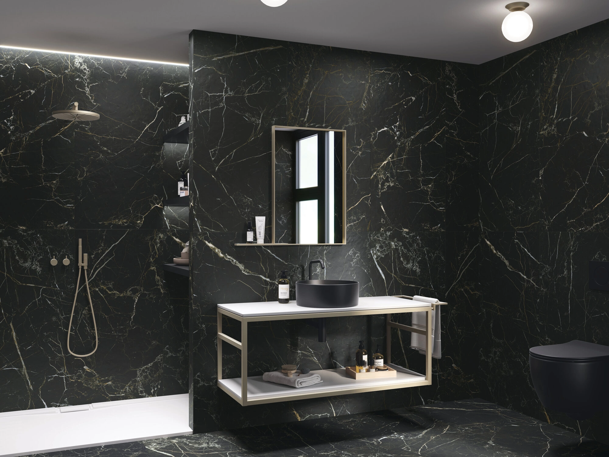 Matte tiles NIGHT LUX RECT, 60x120 cm, APE