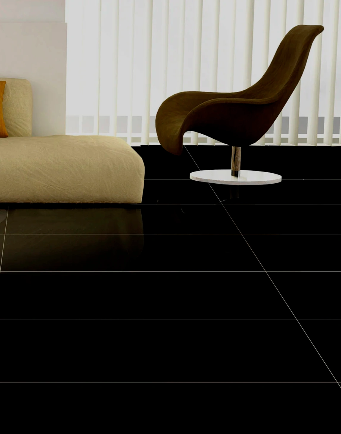 Glancētas flīzes PIANO BLACK, 60x120 cm, AM