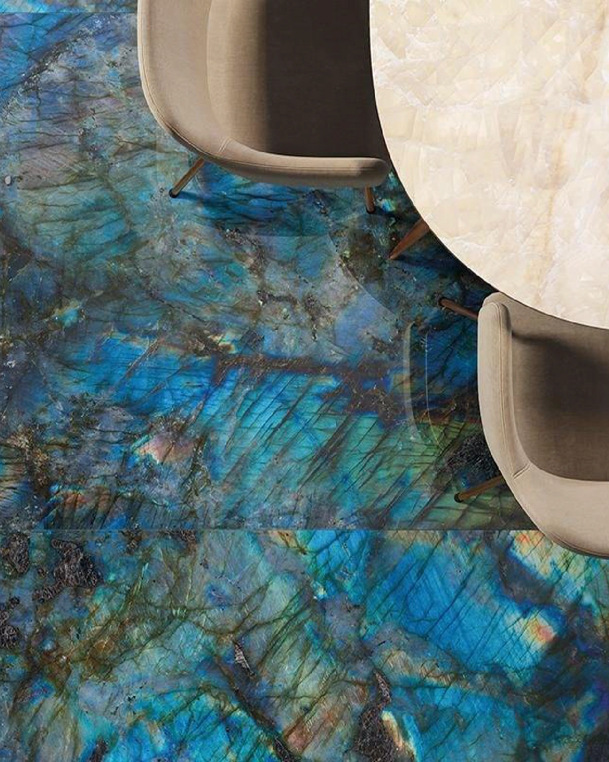 Glossy tiles LABRADORITE MIDNIGHT, 60x120 cm, LE