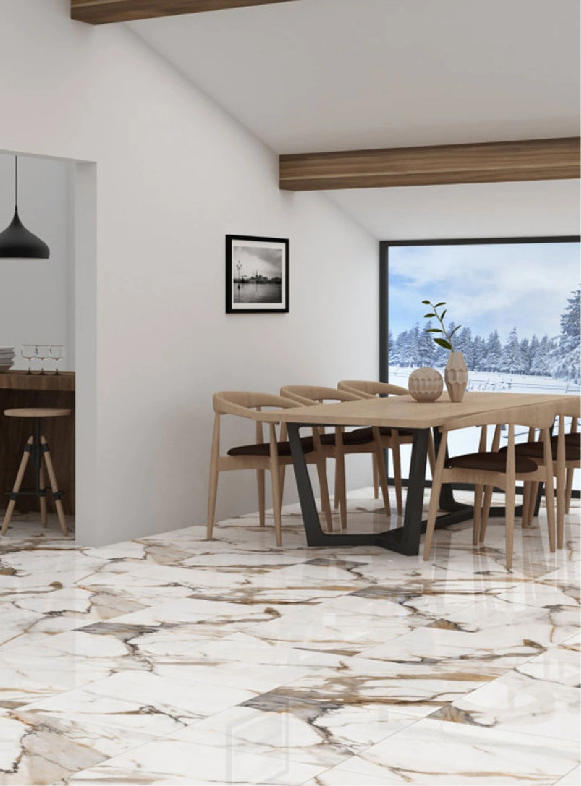 Glancētas flīzes MARMORE BEIGE, 60x120 cm, DE