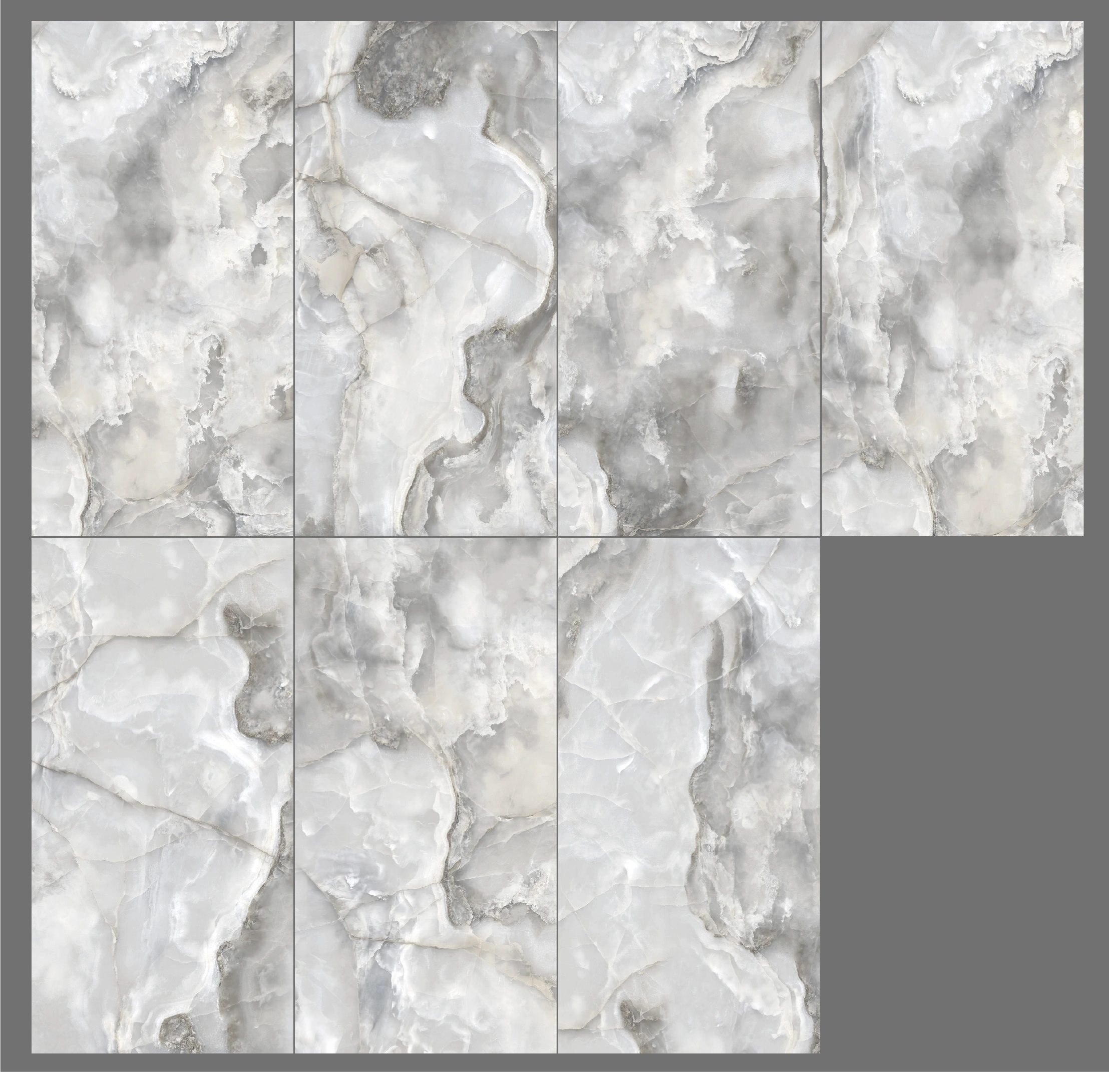 Matte tiles 60x120cm ONICE SILVER, SR