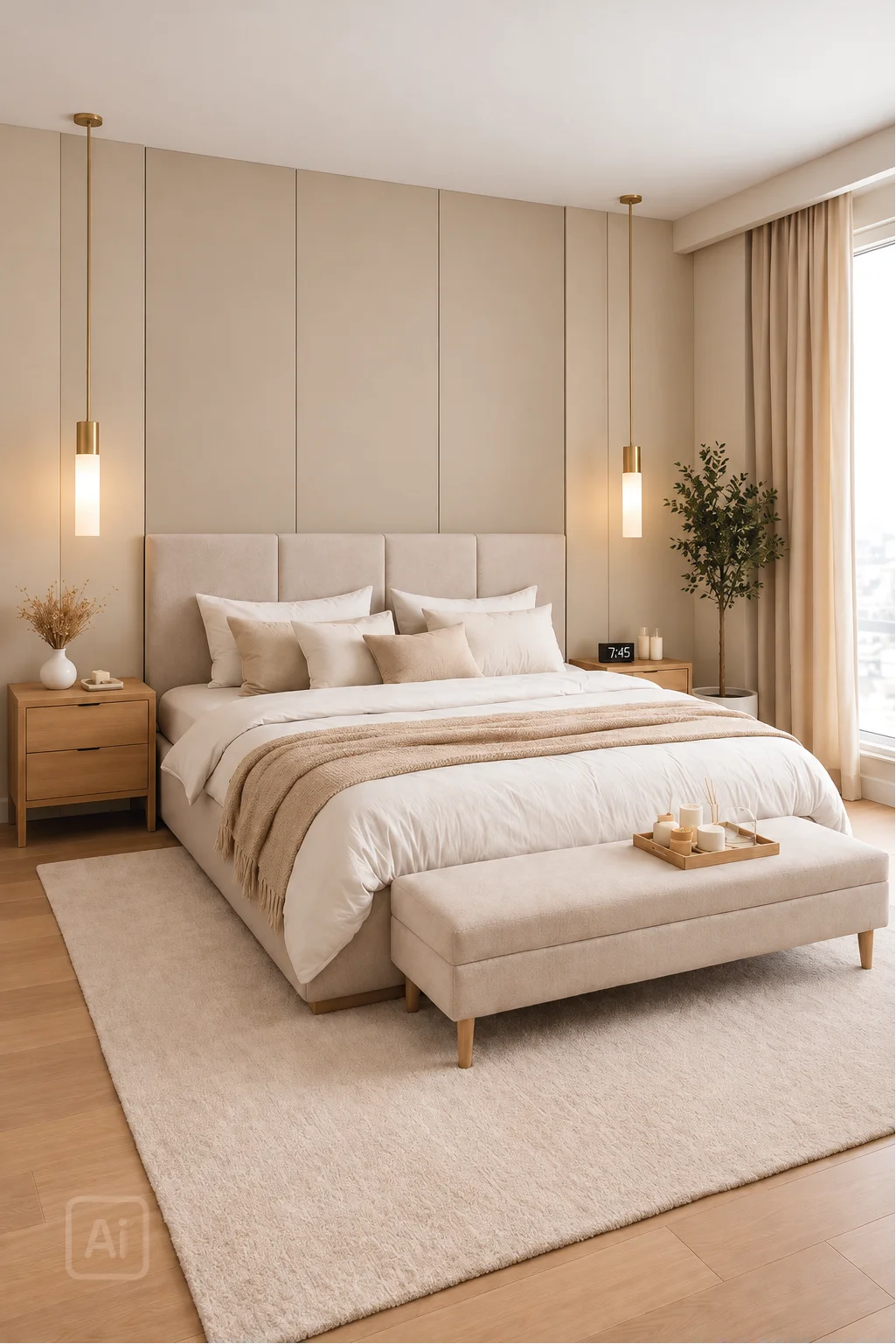 Premium klases bambusa WPC sienas panelis Taupe Matte Mono, 2800 × 1200 × 8 mm