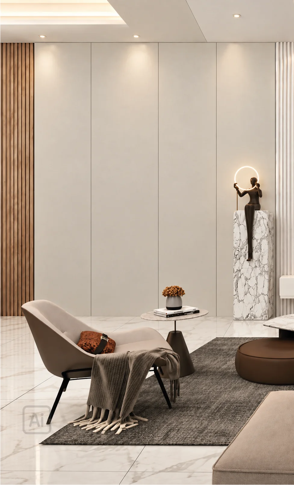 Premium klases bambusa WPC sienas panelis White Matte Mono, 2800 × 1200 × 8 mm