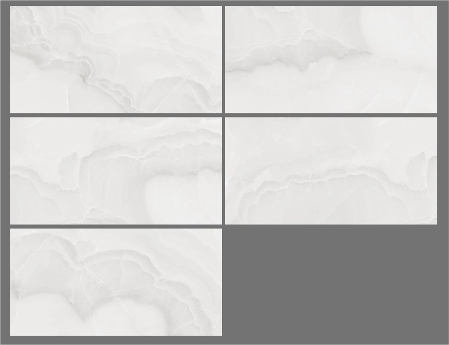 Glossy tiles VERONA ONYX SILVER, 60x120 cm, LE