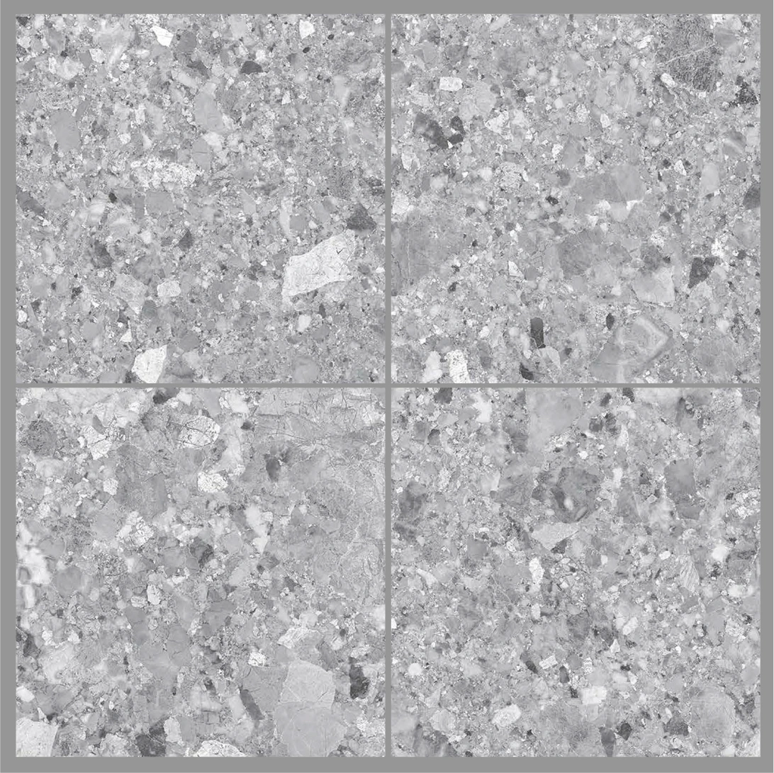 Matte tiles (lappato) TERAZZO BIANCO, 60x60 cm, DG