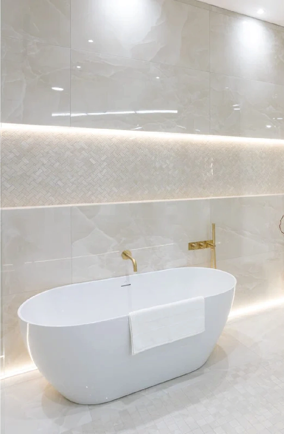 Glancētas flīzes ONYX WHITE, 60x120 cm, DE