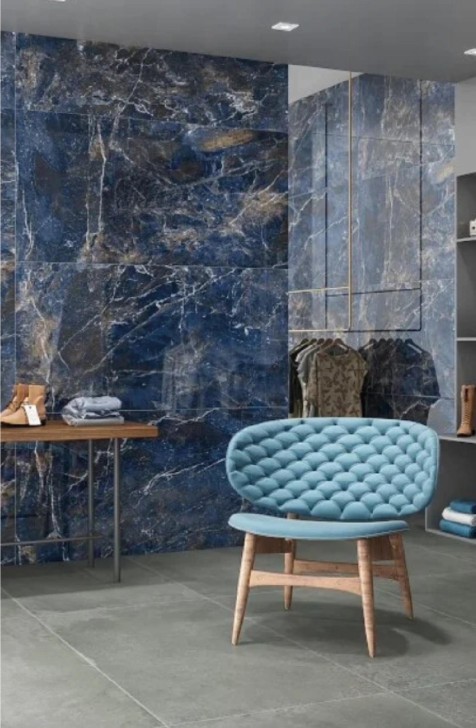 Glossy tiles OCEAN BLUE, 60x120 cm, DE